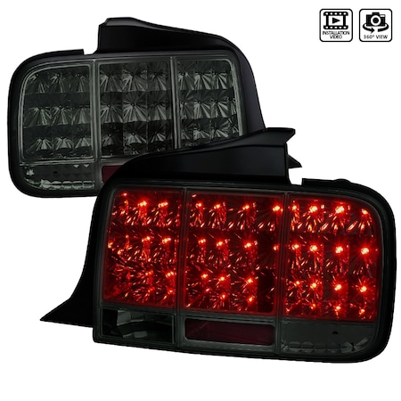 Spec-D Tuning 05-09 Ford Mustang 05-09 Ford Mustang Seq LED T.L - Smoke LT-MST05GLED-SQ-TM